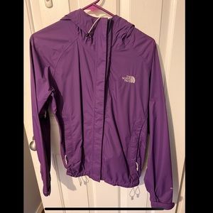 Women’s purple NorthFace rain jacket